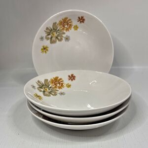 Kokura Ware Marigold Berry Bowl Set 4 Dessert Sauce Cottage Core 1950s Vintage